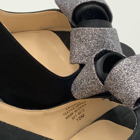 Enzo Angiolini Black Silver Stiletto Heel Pumps - Picture 7 of 8